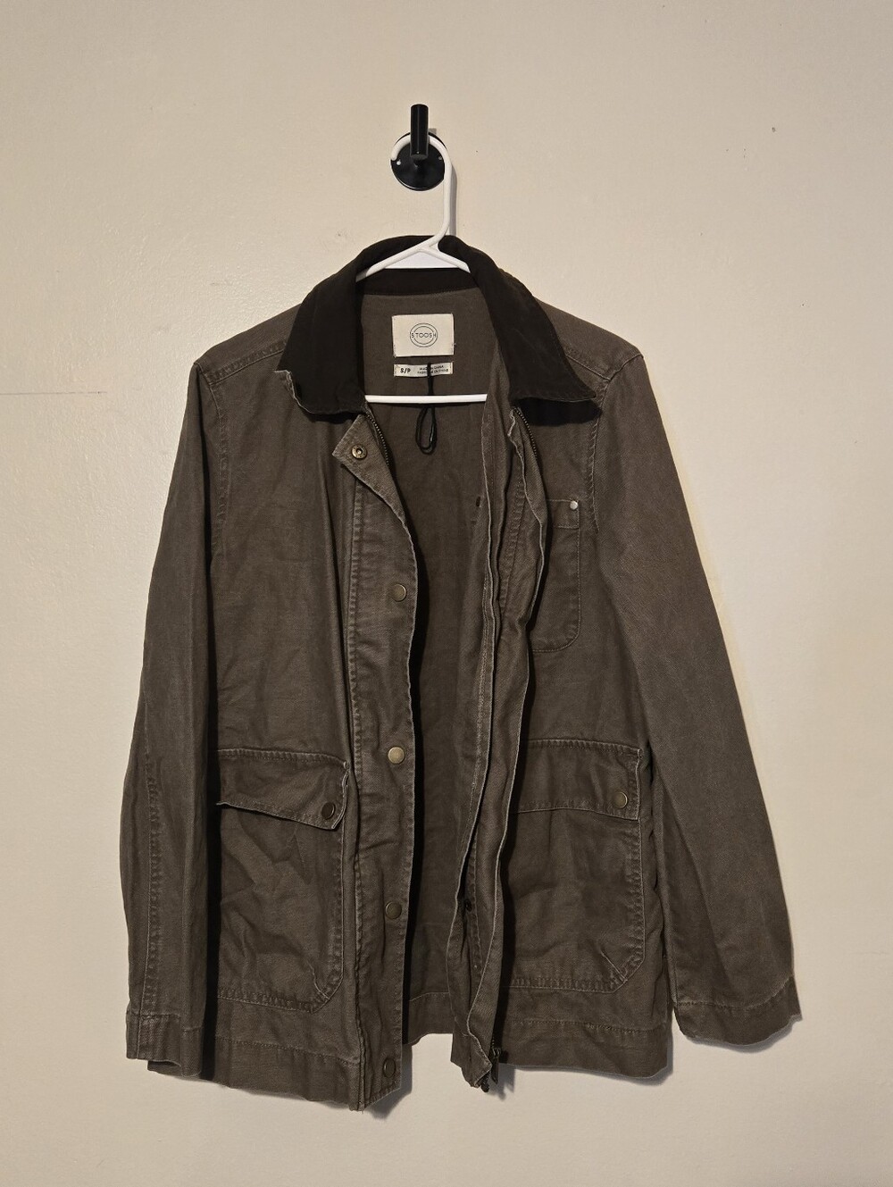 Stoosh Canvas Barn Utility Jacket Brown Size Small S
